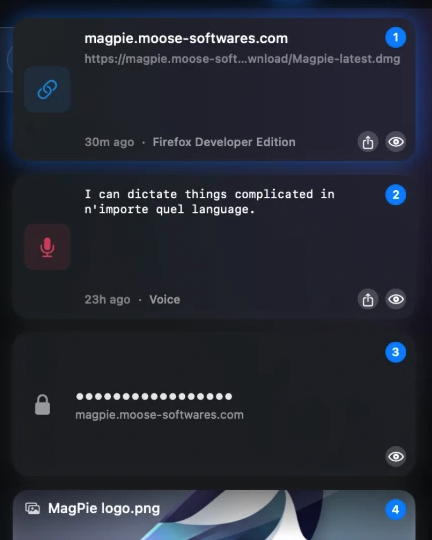 Jackdaw clipboard overlay